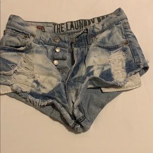 High waisted American flag shorts